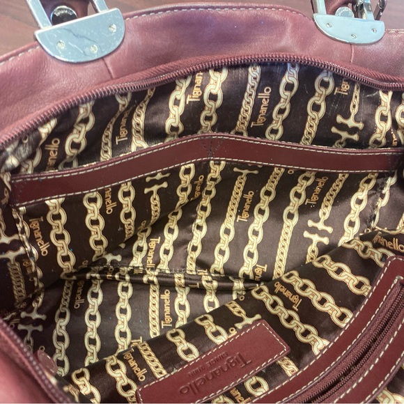 TIGNANELLO (2008) BURGUNDY LEATHER SATCHEL BAG - Picture 7 of 8